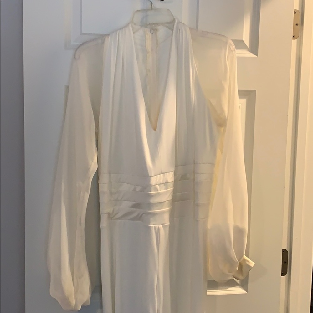Cream custom made jumpsuit